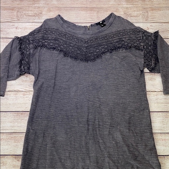 H&M Grey Long Oversized Blouse M - Picture 8 of 11